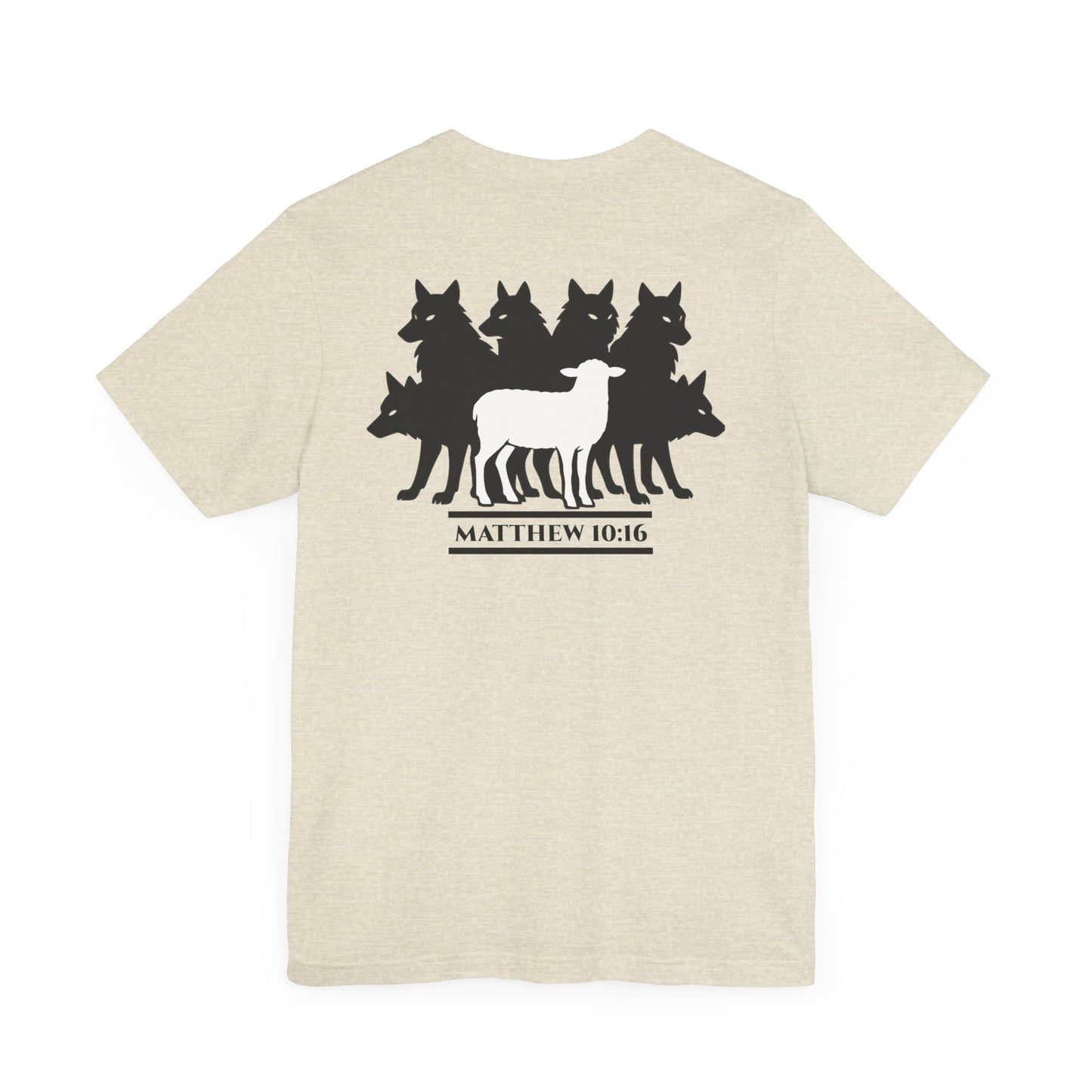 Among Wolves – Matthew 10:16 Short Sleeve Tee