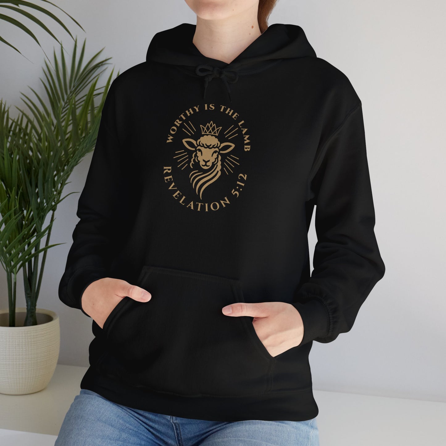 Worthy is the Lamb (Revelation 5:12) Hooded Sweatshirt