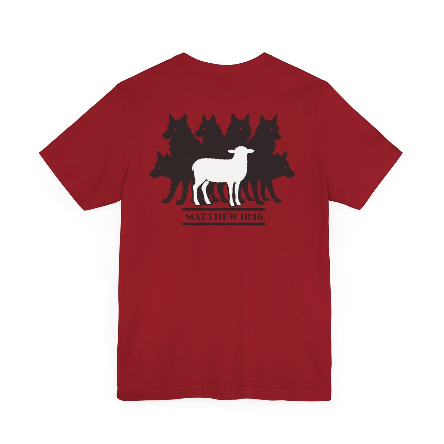 Among Wolves – Matthew 10:16 Short Sleeve Tee