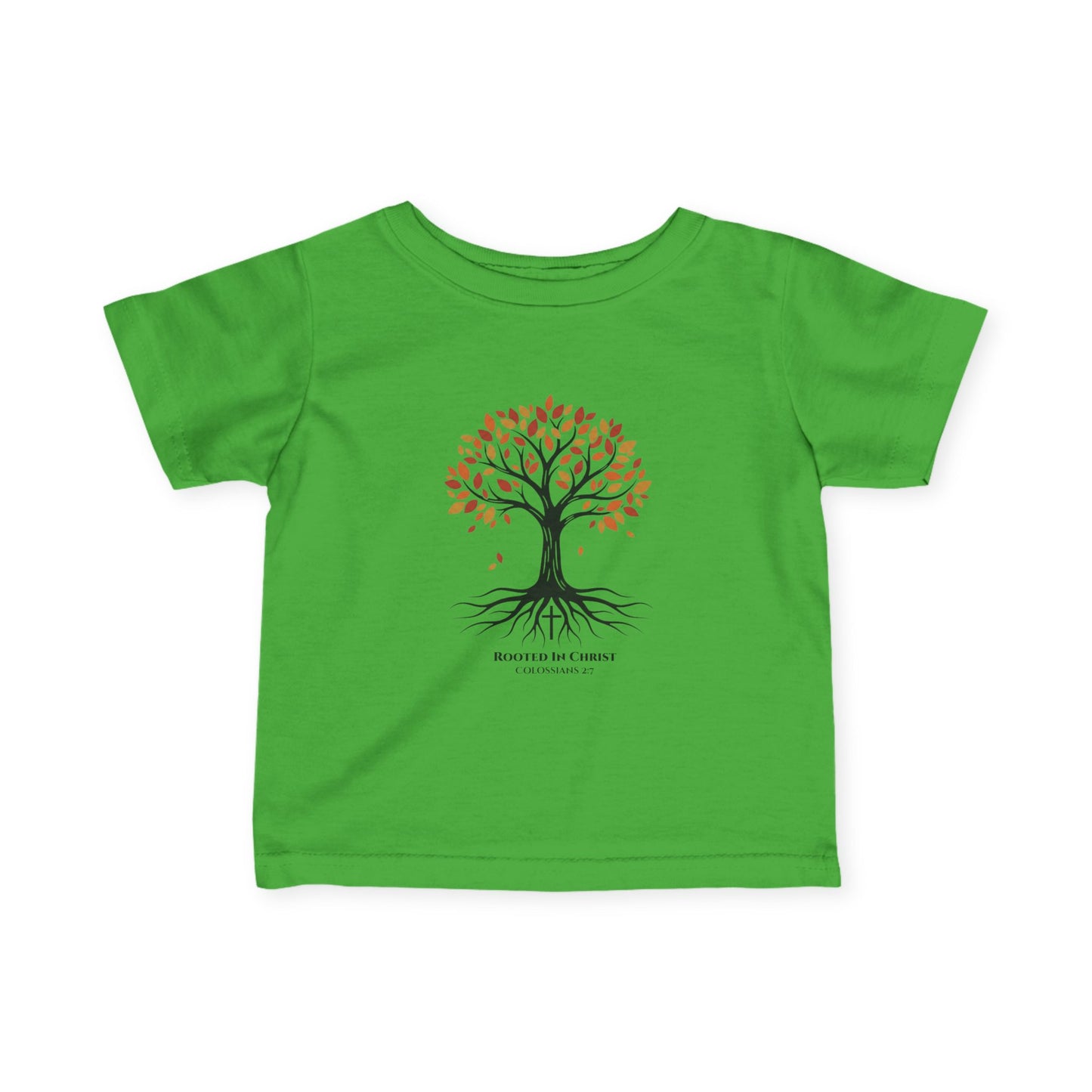 Rooted In Christ – Colossians 2:7 Toddler Christian Fall Tee