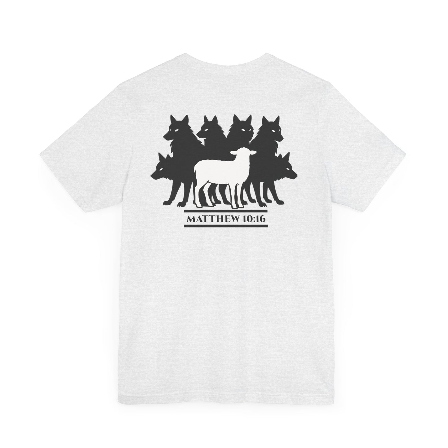 Among Wolves – Matthew 10:16 Short Sleeve Tee