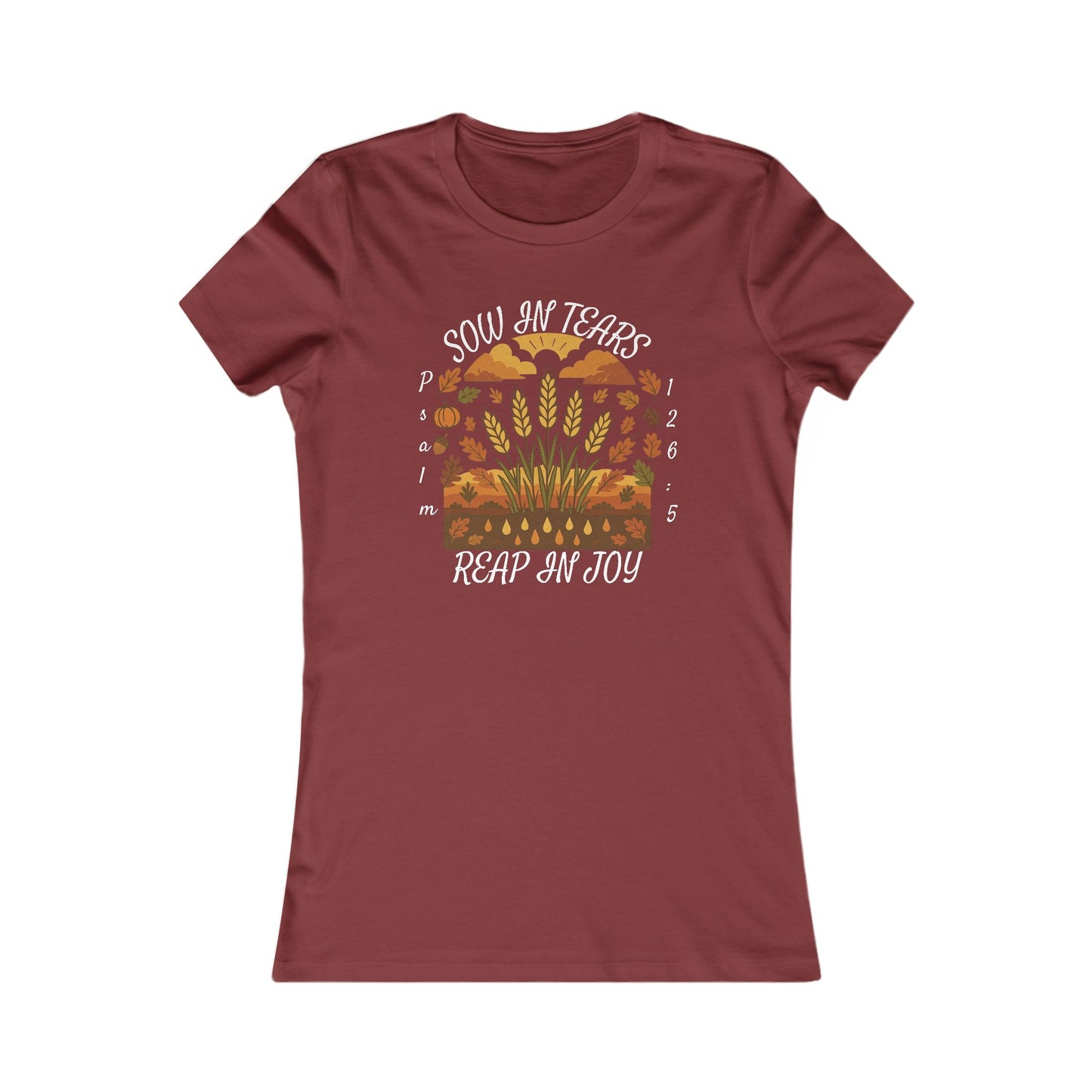 Reap Joy – Women’s Christian Fall Tee (Psalm 126:5)