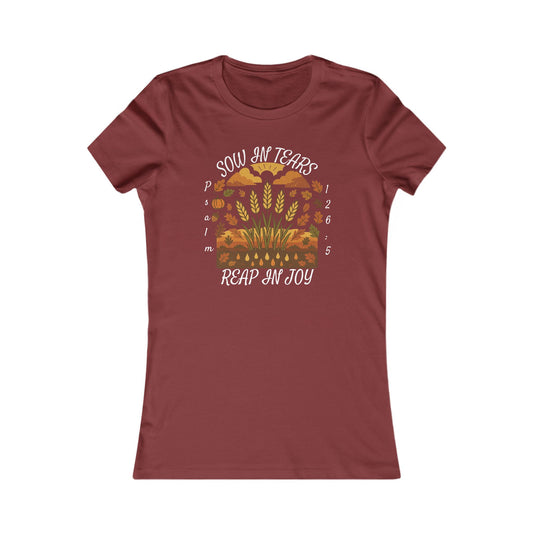 Reap Joy – Women’s Christian Fall Tee (Psalm 126:5)