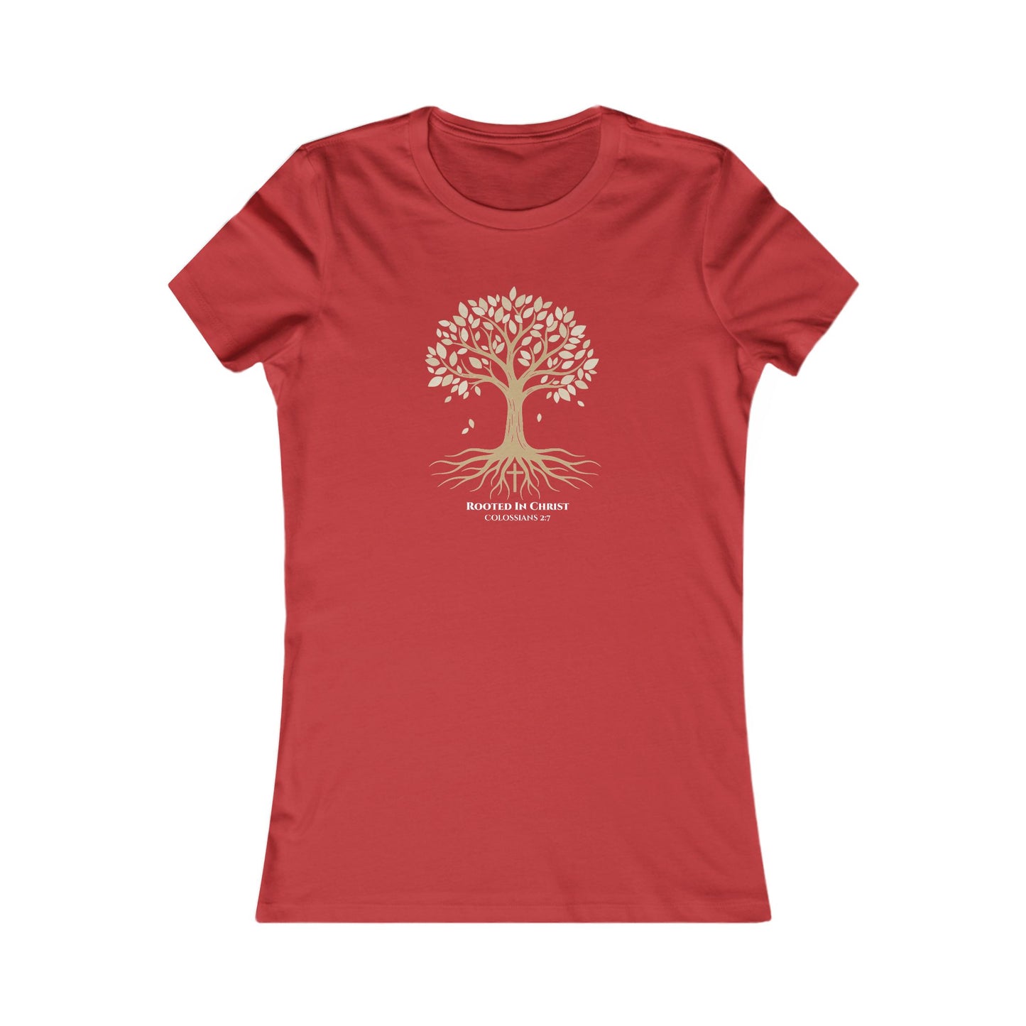 Rooted In Christ – Colossians 2:7 Women’s Christian Fall Tee