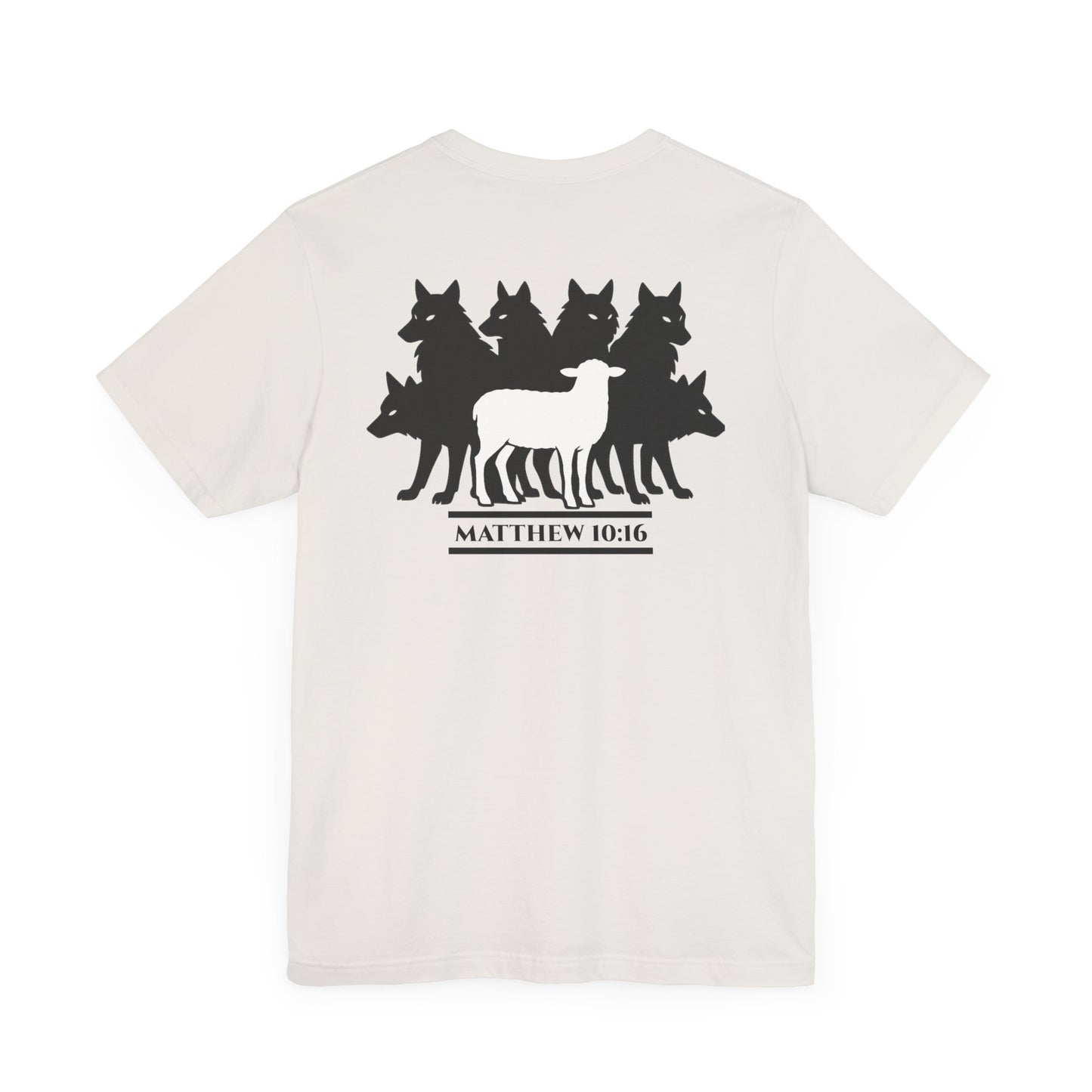 Among Wolves – Matthew 10:16 Short Sleeve Tee