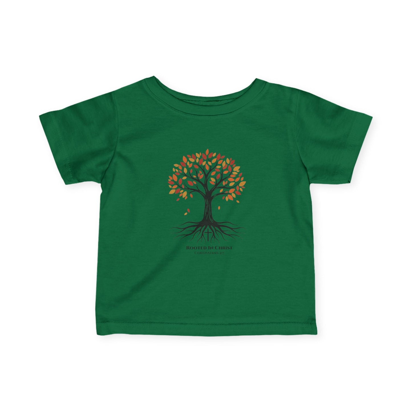 Rooted In Christ – Colossians 2:7 Toddler Christian Fall Tee