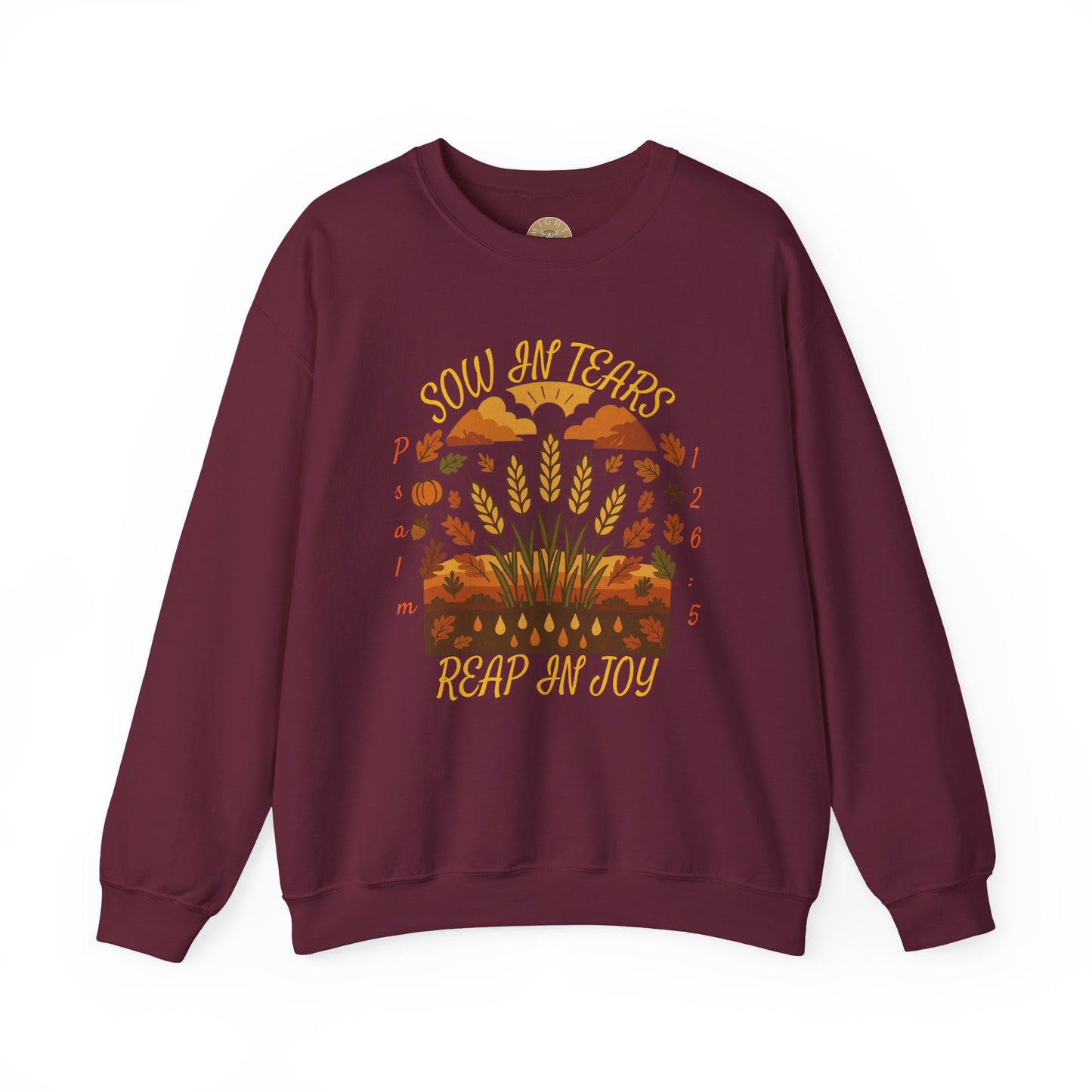 Reap Joy – Women’s Christian Fall Crewneck (Psalm 126:5)