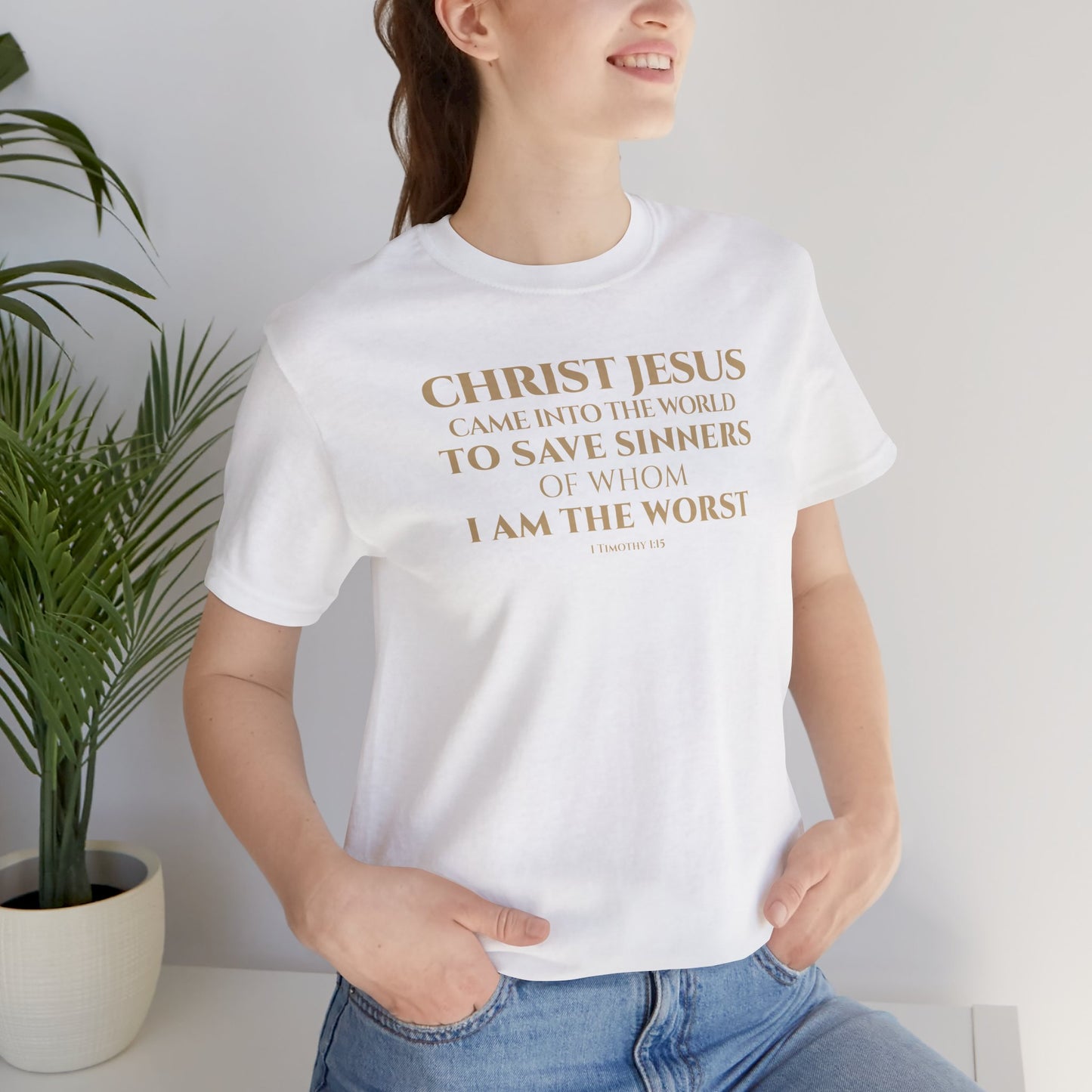 1 Timothy 1:15 Short Sleeve Tee (Front)