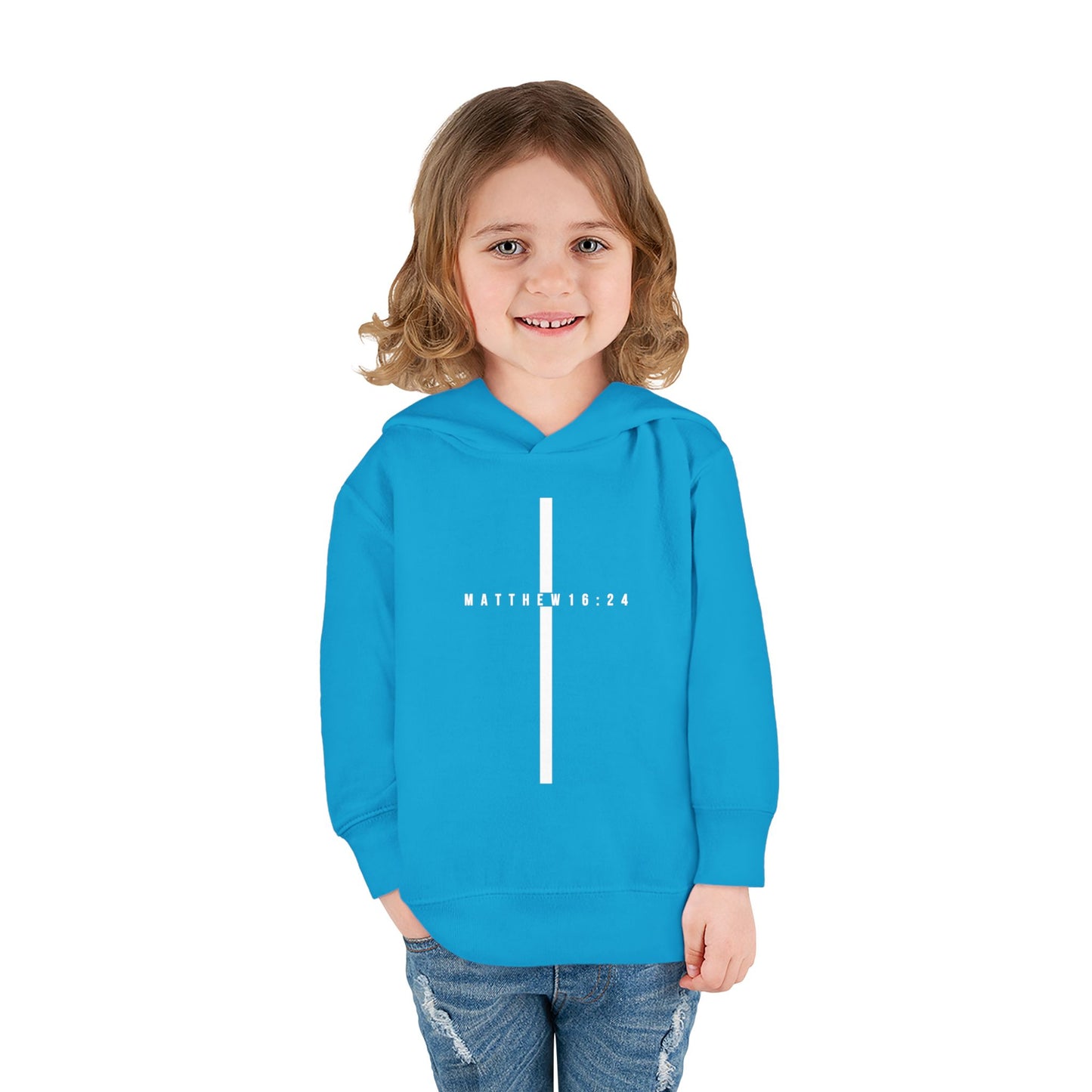 Toddler Take Up Your Cross Hoodie (Matthew 16:24)