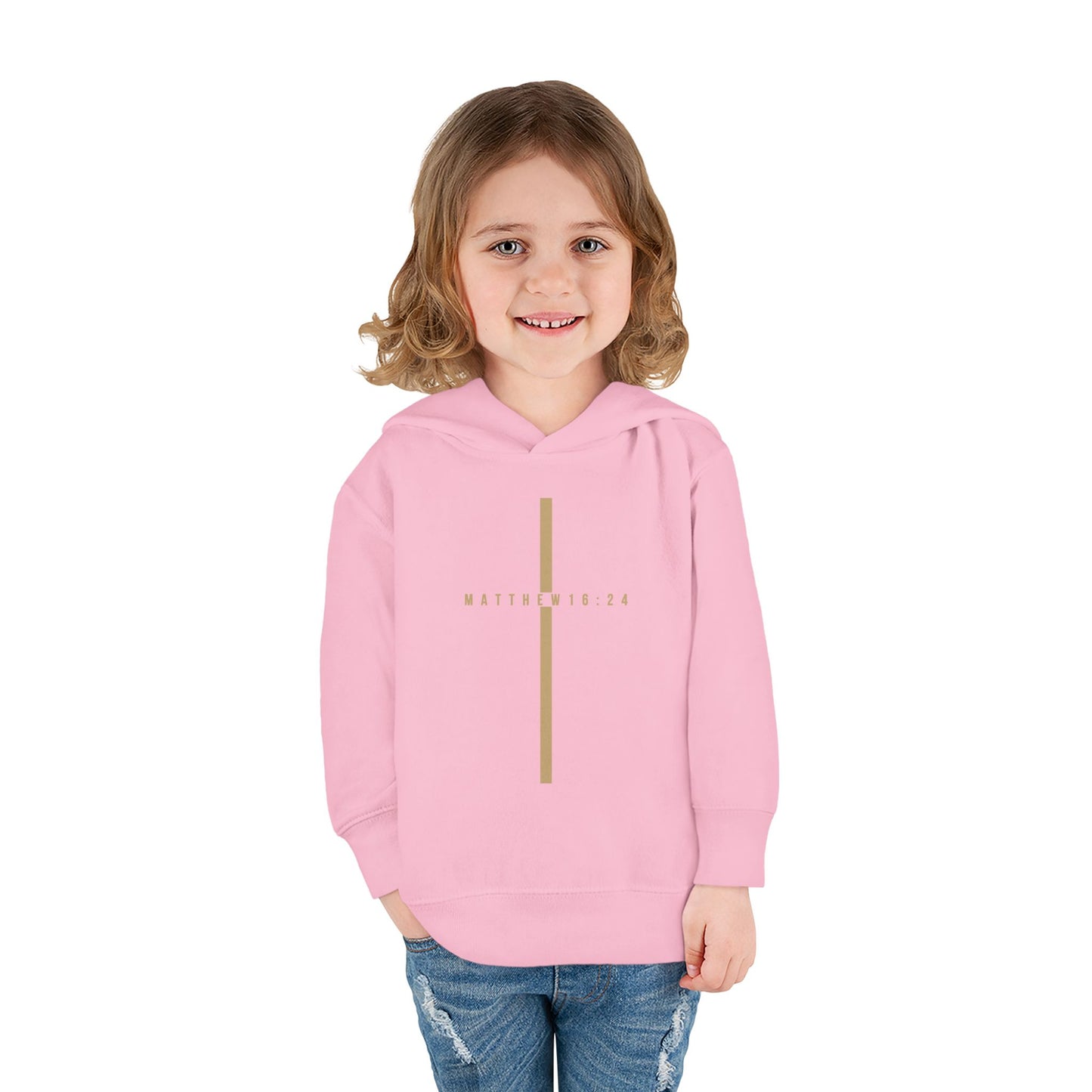 Toddler Take Up Your Cross Hoodie (Matthew 16:24)